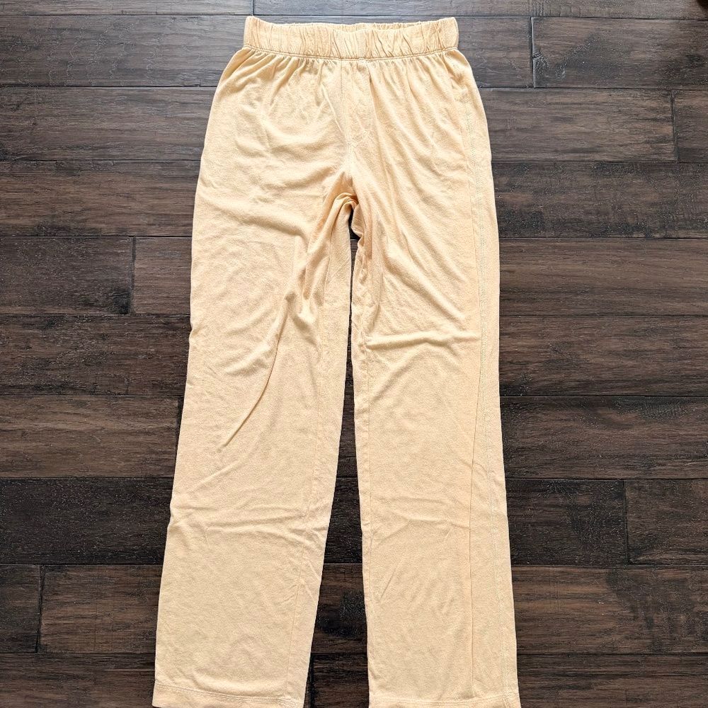 ETERNE Cozy Soft Butter Yellow Tissue Lounge Pants Sz S NIP